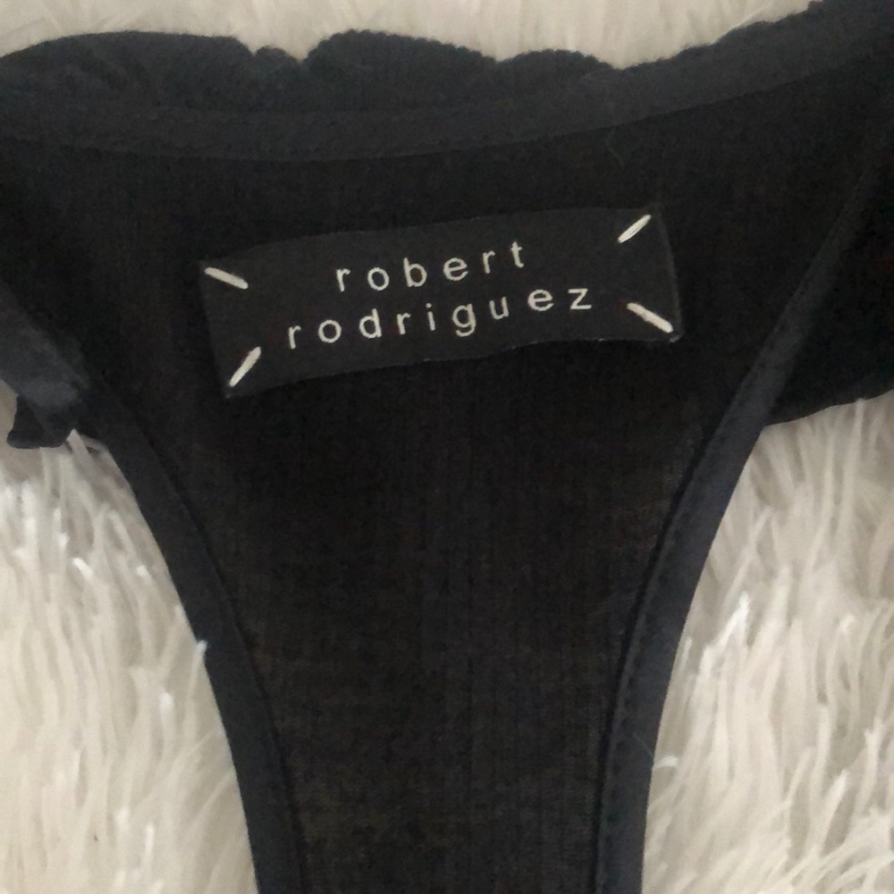 Robert Rodriguez Ruffled Racerback Tank Top - Picture 3 of 3